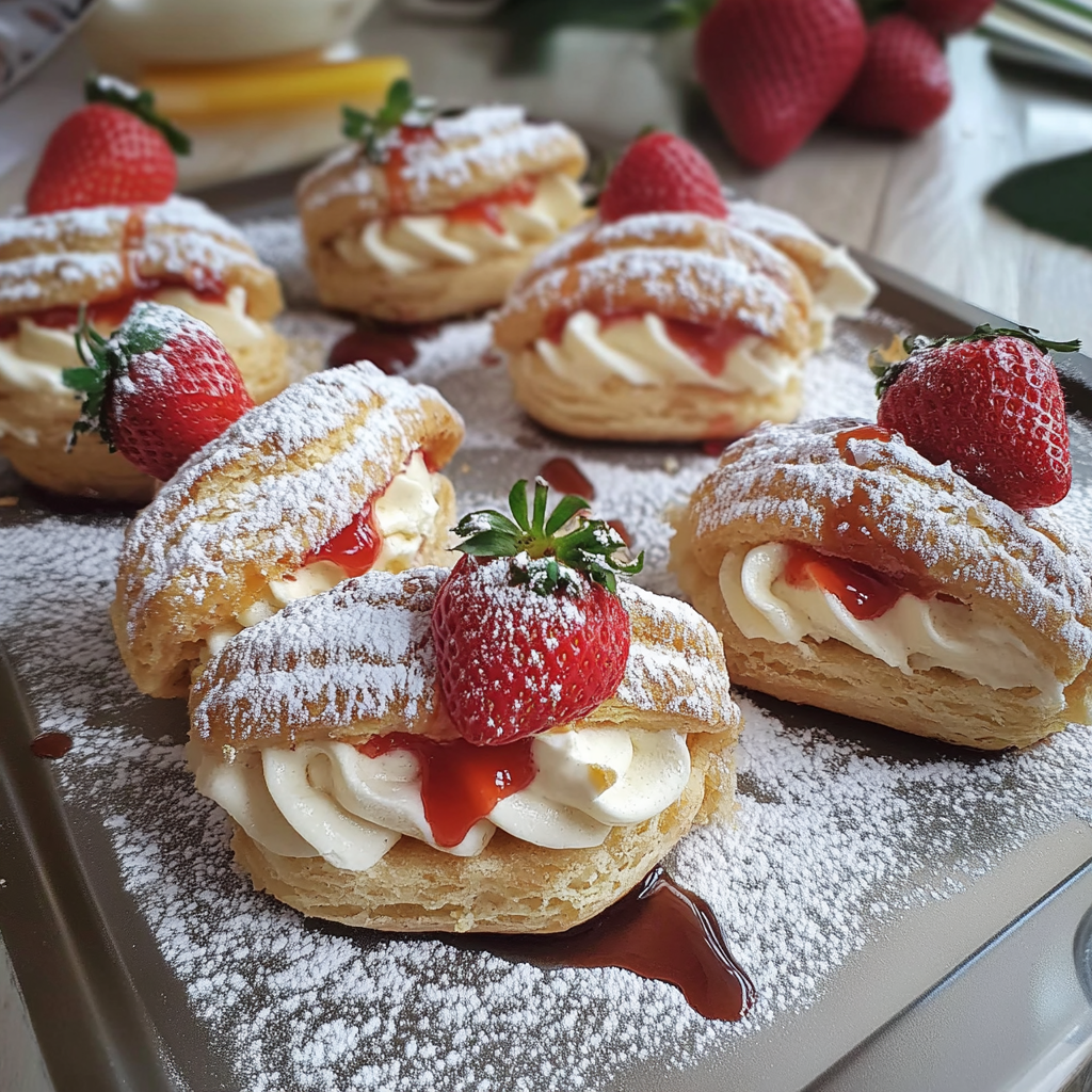 Strawberry Cream Puffs