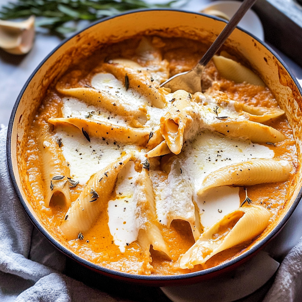 Stuffed Shells With Pumpkin Cream Sauce