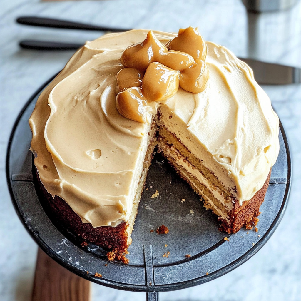 Vanilla Honey Cake with Coffee Cream Cheese Frosting