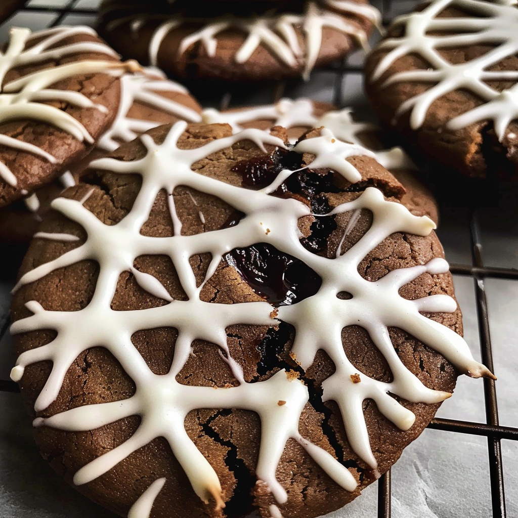 Blackout Cobweb Cookies