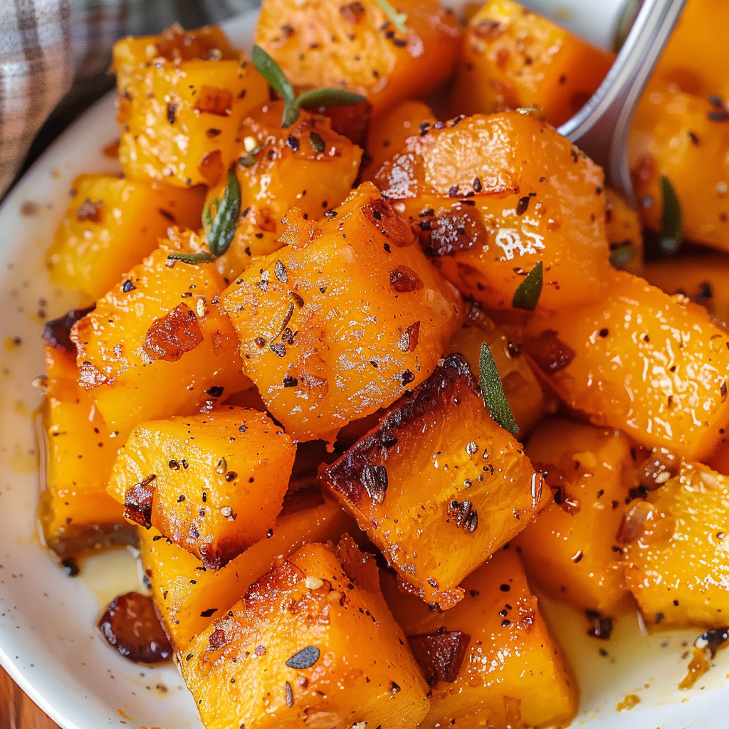 Brown Sugar Roasted Butternut Squash