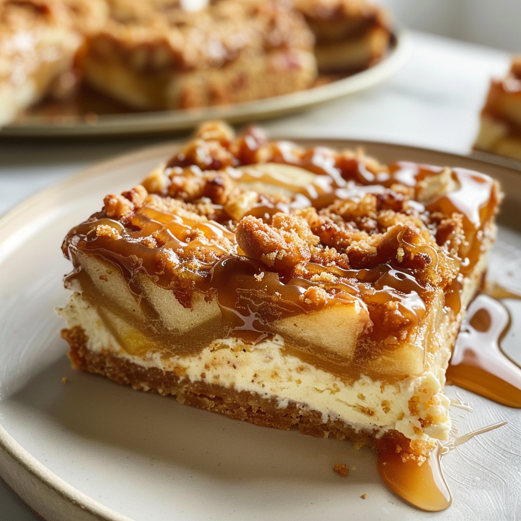 Caramel Apple Cheesecake Bars Recipe