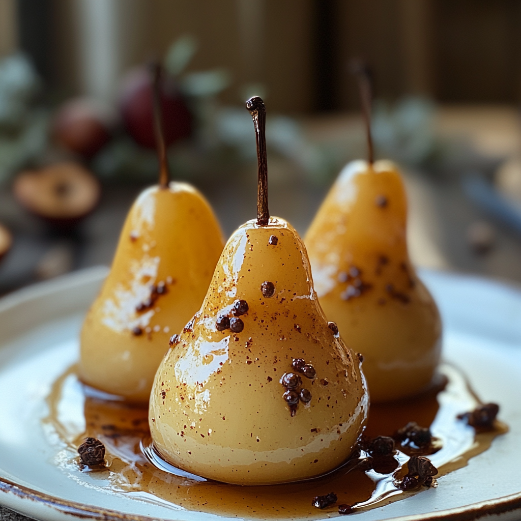 Chai-Spiced Poached Pears
