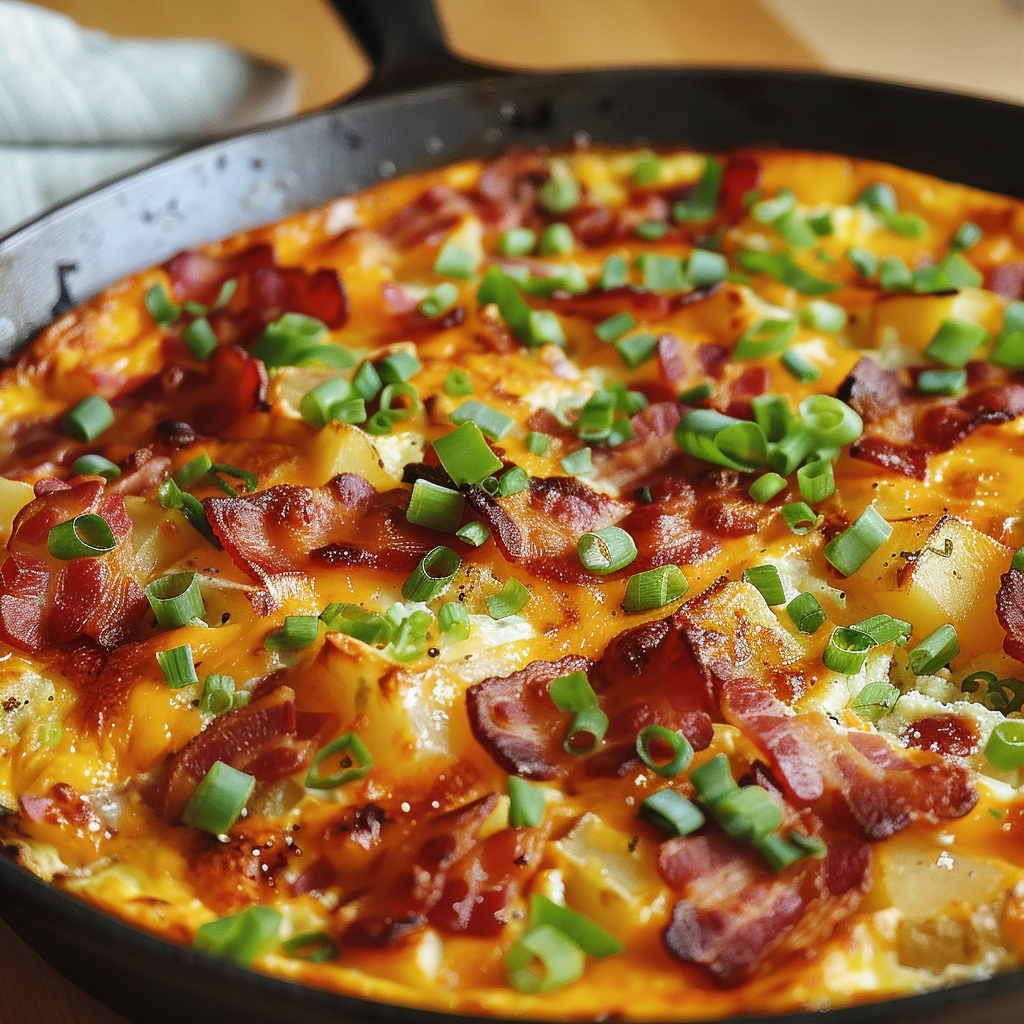 Cheesy Bacon Potato Frittata
