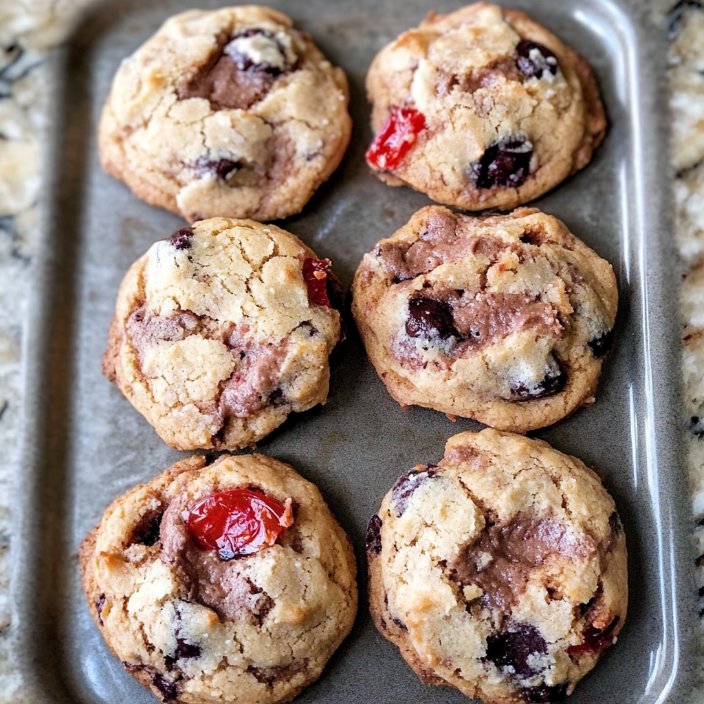 Cherry & Almond Chocolate Chip Cookies