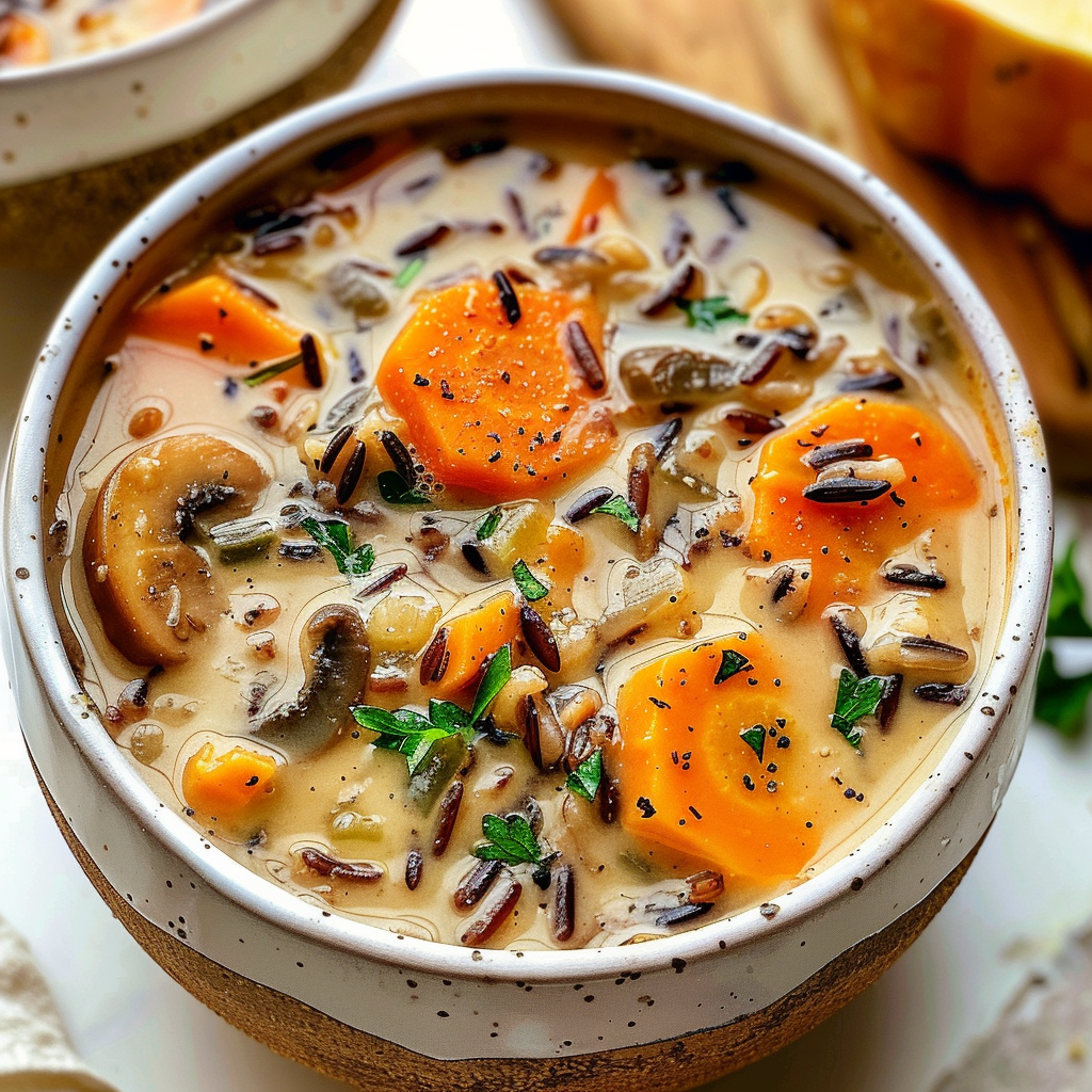 Cozy Autumn Wild Rice Soup
