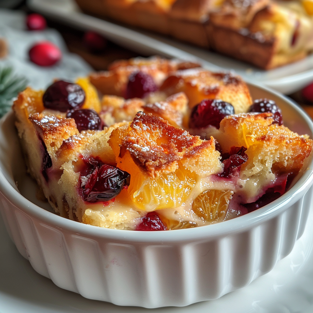 Cranberry Orange Bread Pudding