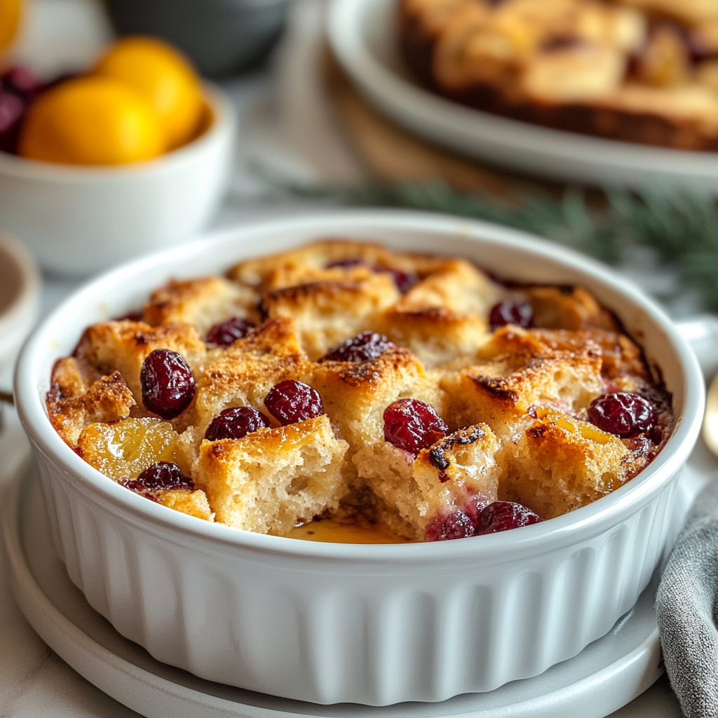 Cranberry Orange Bread Pudding