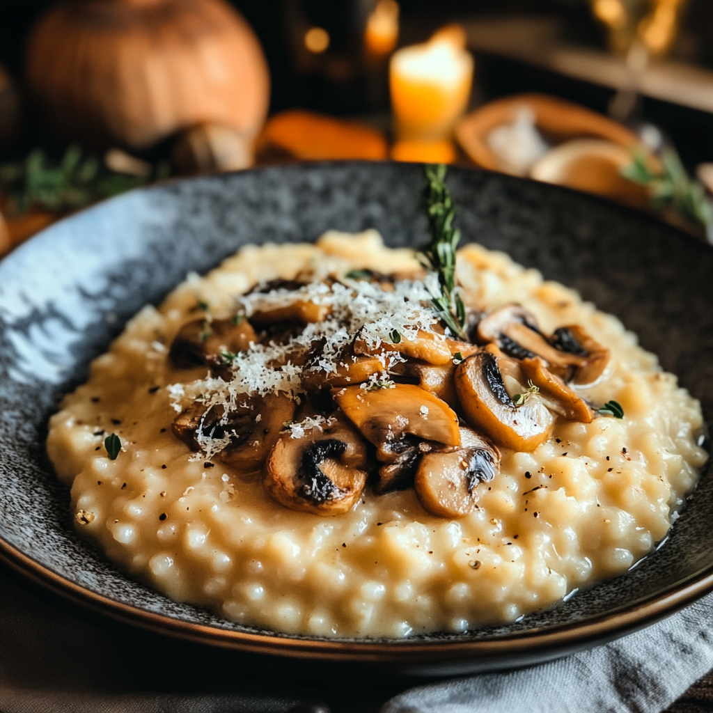 Creamy Mushroom Risotto Thanksgiving Recipe
