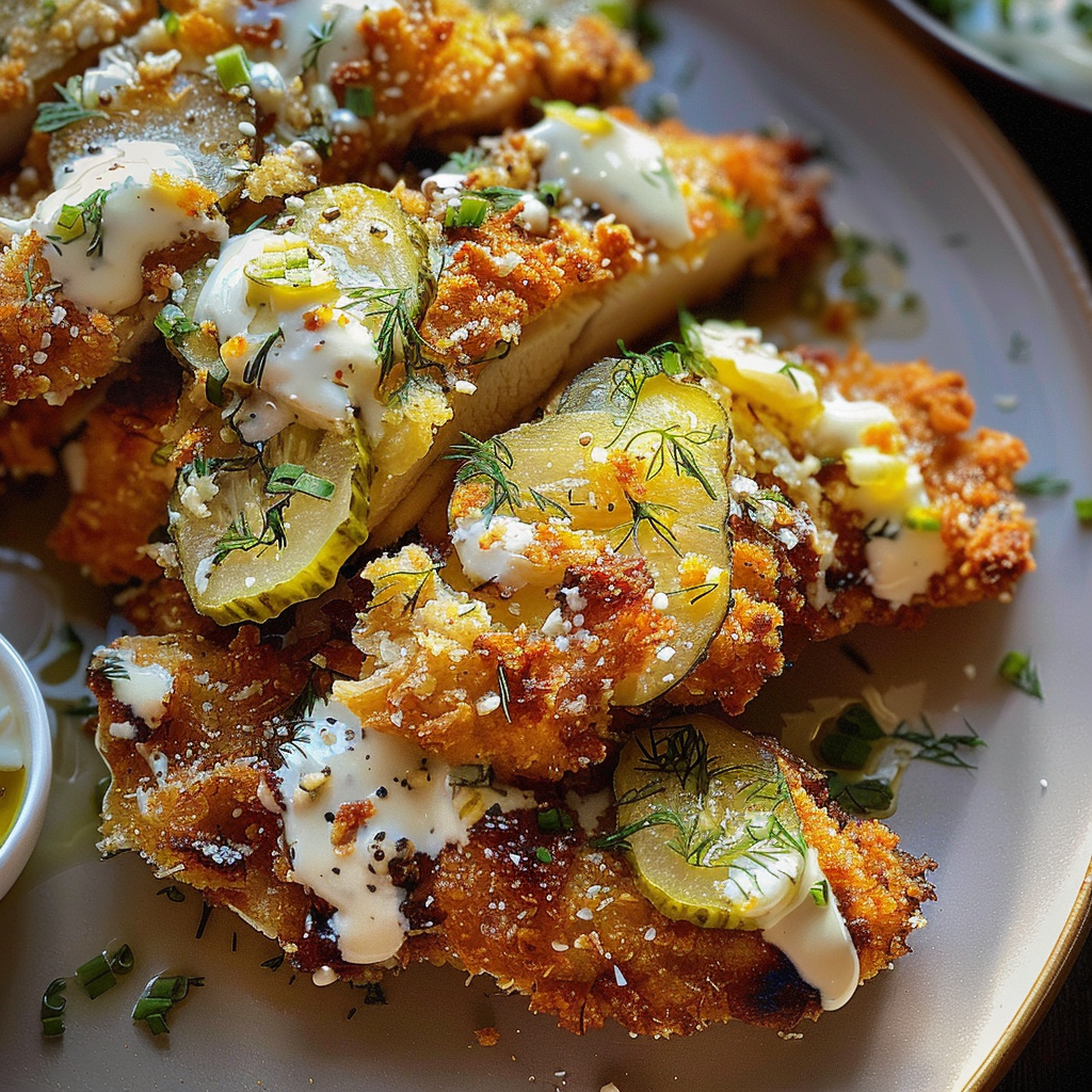 Crispy Dill Pickle Parmesan Chicken