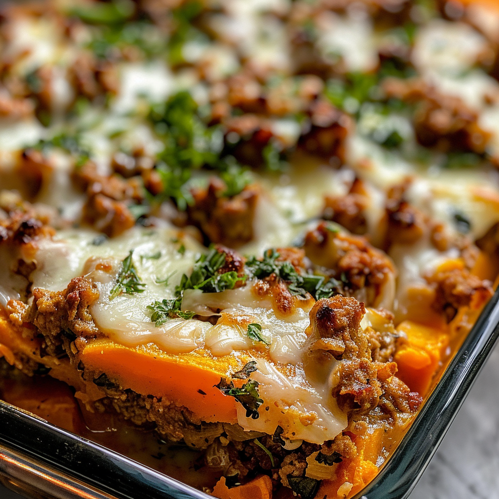 Ground Turkey Sweet Potato Bake