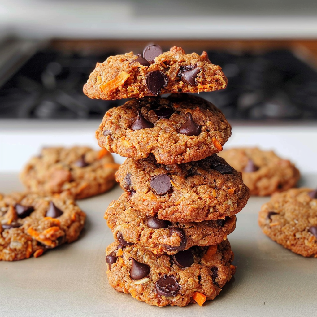 Healthy Carrot Chocolate Chip Cookies
