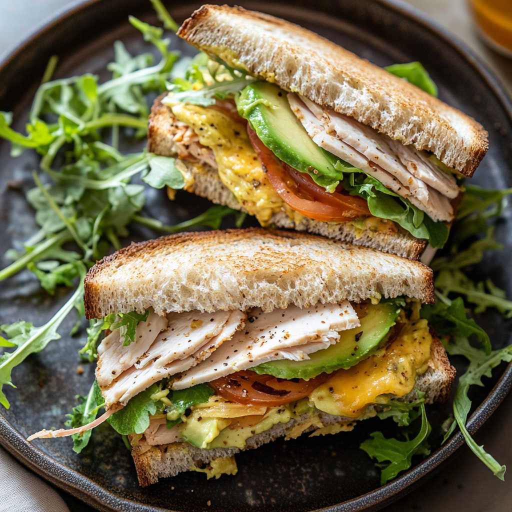Honey Mustard Turkey Avocado Sandwich
