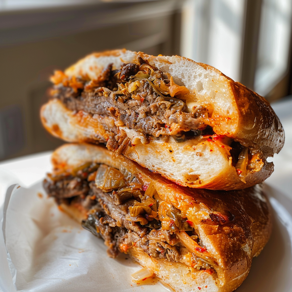 Korean-Inspired Kimchi Bulgogi Cheesesteak