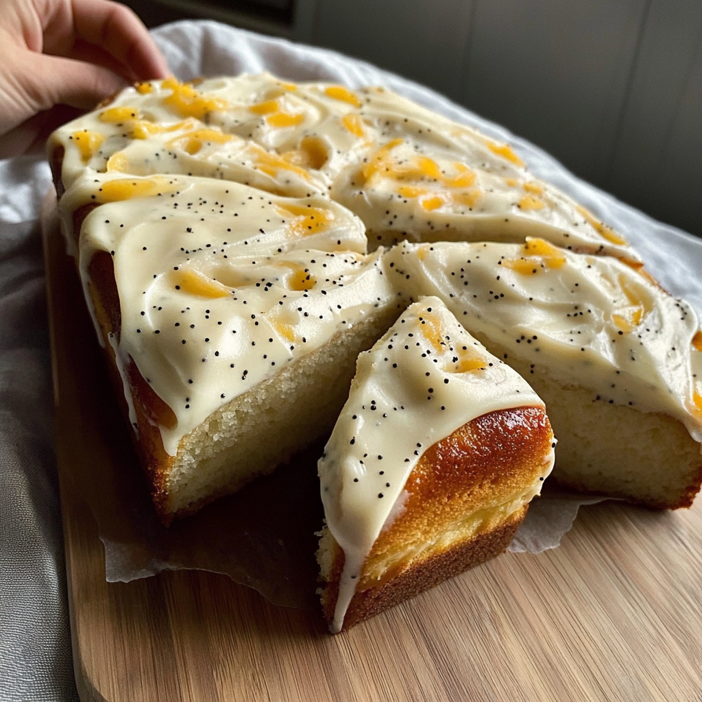 Lemon Poppy Seed Cake with Cream Cheese Frosting
