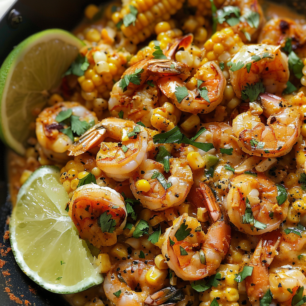Mexican Street Corn and Shrimp