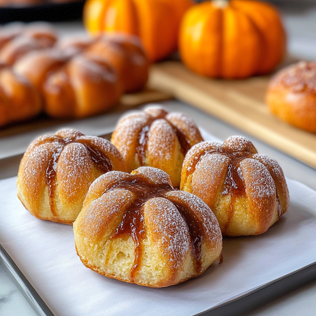 Pumpkin Nutella Stuffed Buns