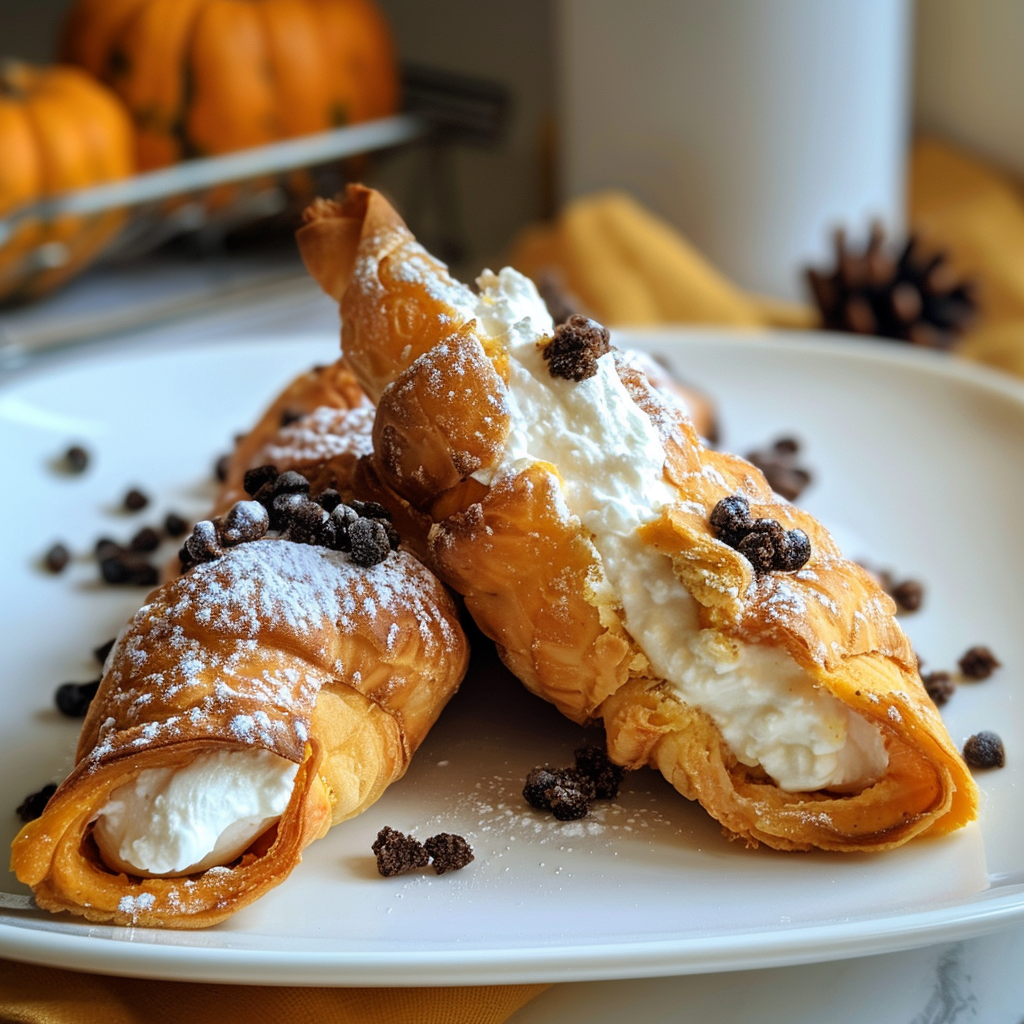 Pumpkin Ricotta Cannoli
