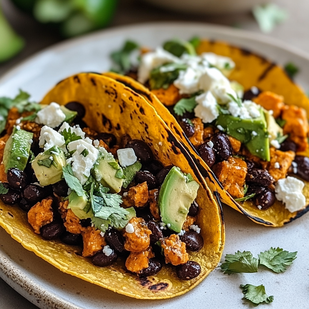 Pumpkin and Black Bean Tacos