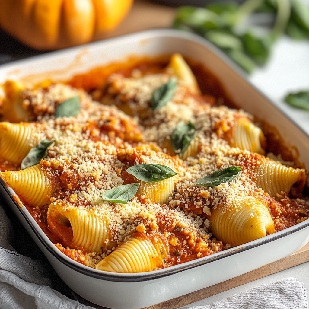 Pumpkin and Ricotta Stuffed Shells