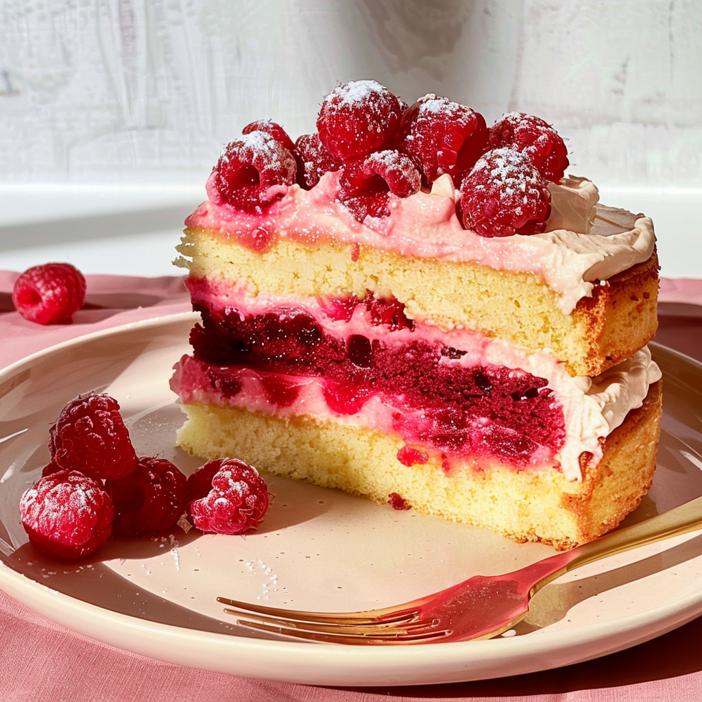 Raspberry Cake With Whipped Cream Filling Recipe