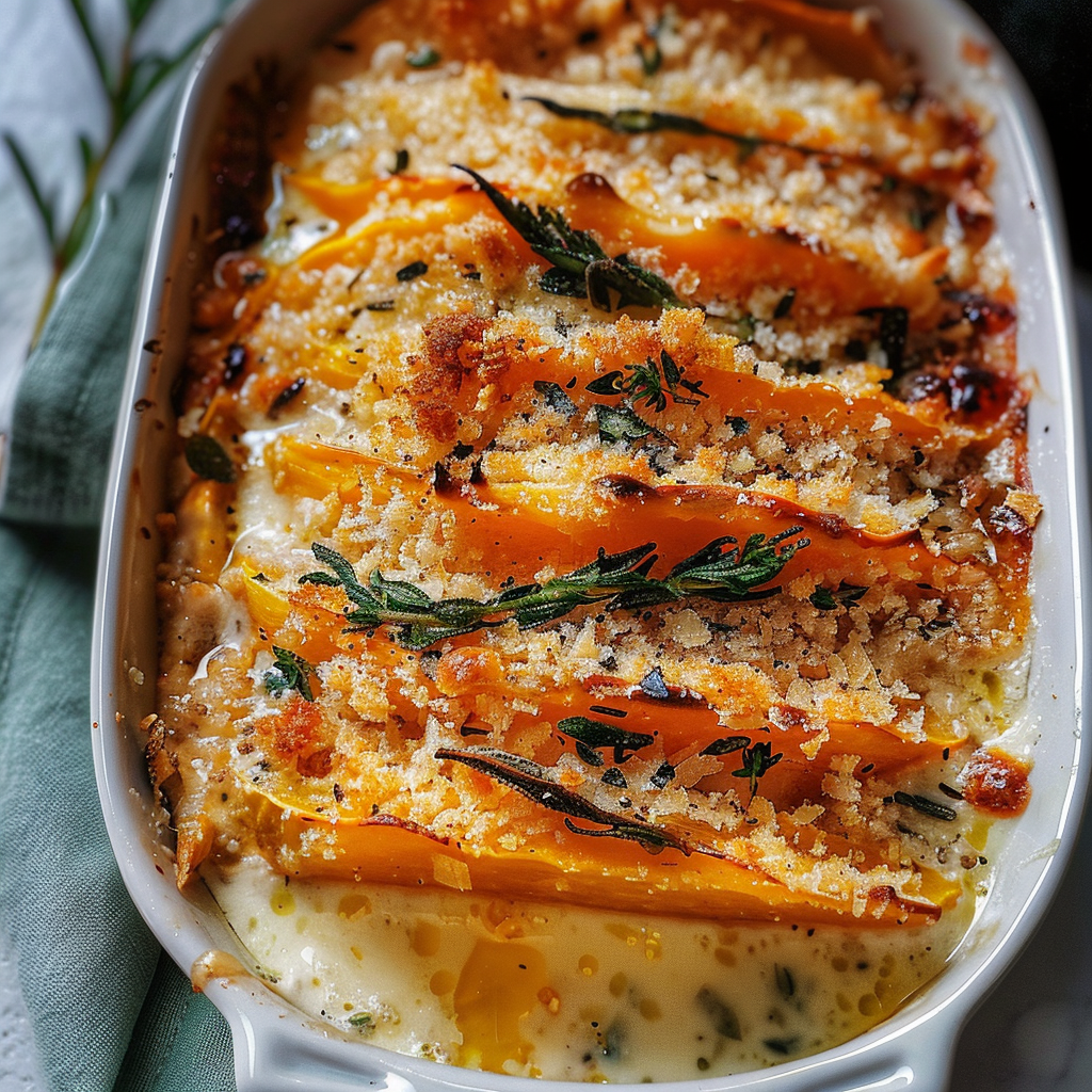 Sage Butternut Squash Gratin
