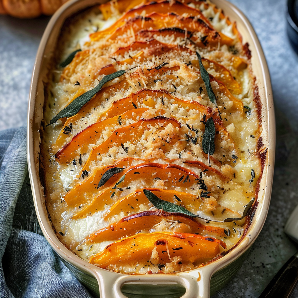 Sage Butternut Squash Gratin