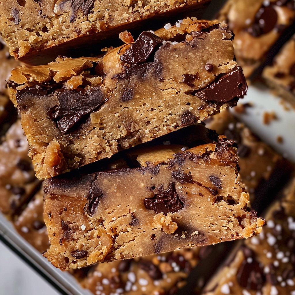 Salted Toffee Espresso Blondies