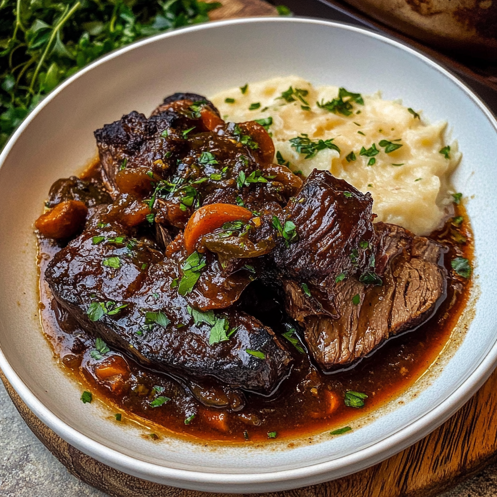 Savory Braised Short Ribs with a French Twist