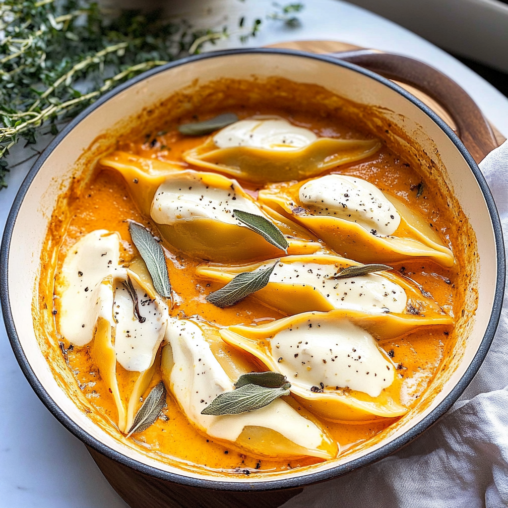 Stuffed Shells With Pumpkin Cream Sauce