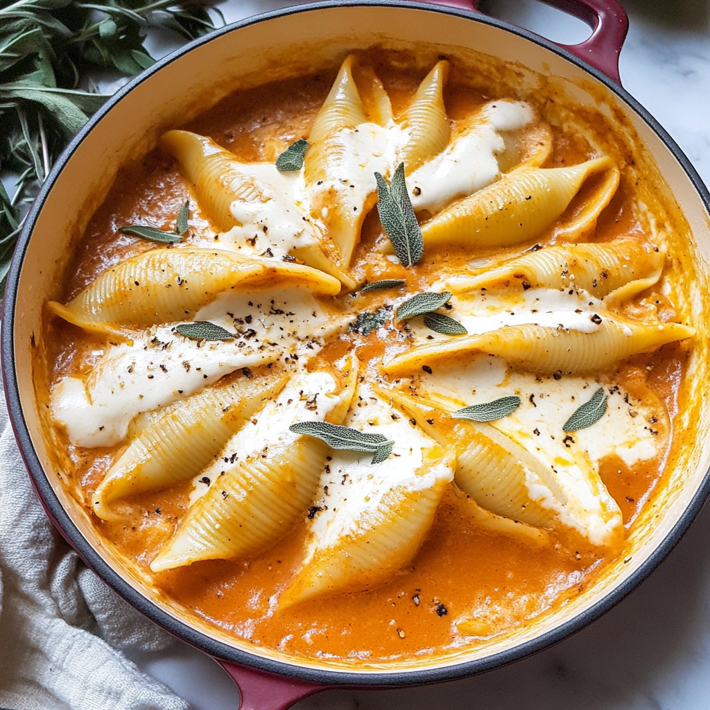 Stuffed Shells With Pumpkin Cream Sauce