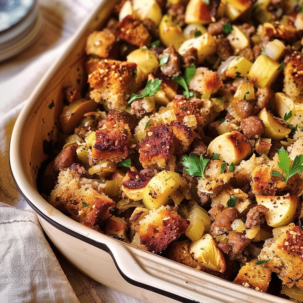 Apple and Sausage Stuffing