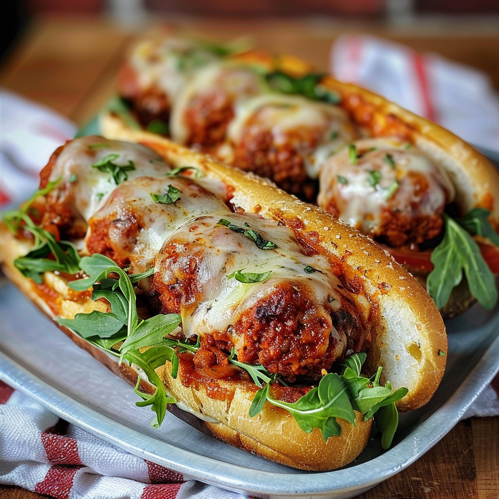 Beef and Turkey Meatball Subs
