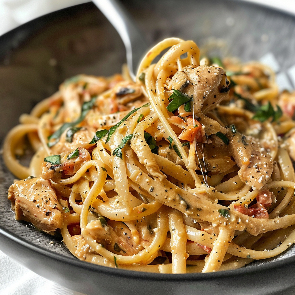 CREAMY TUSCAN CHICKEN PASTA