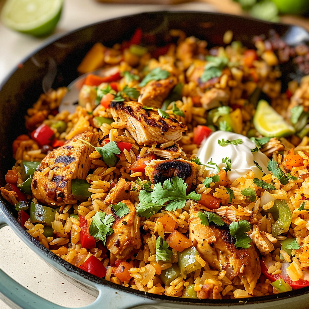 Chicken and Rice Taco Skillet