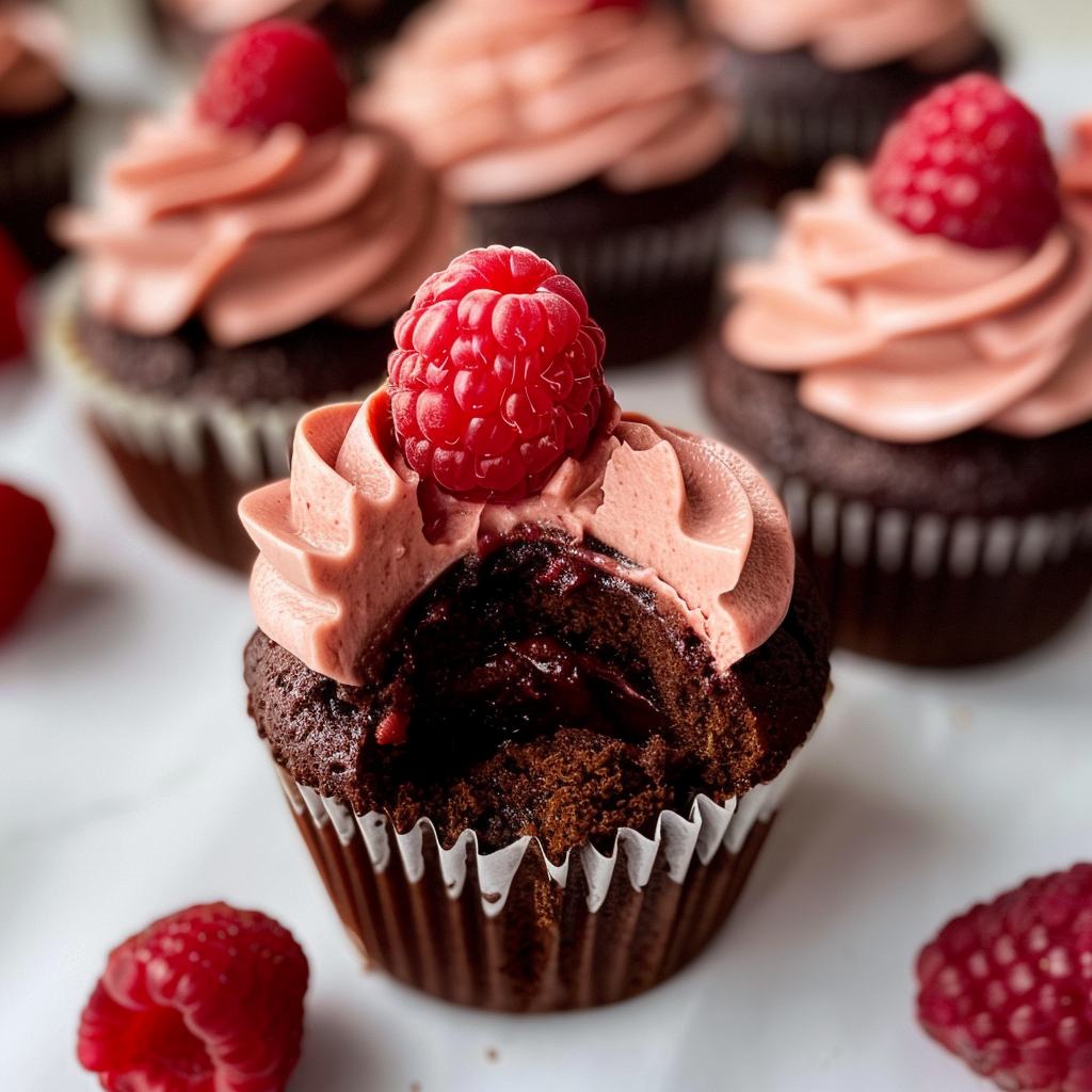 Chocolate Raspberry Cupcakes