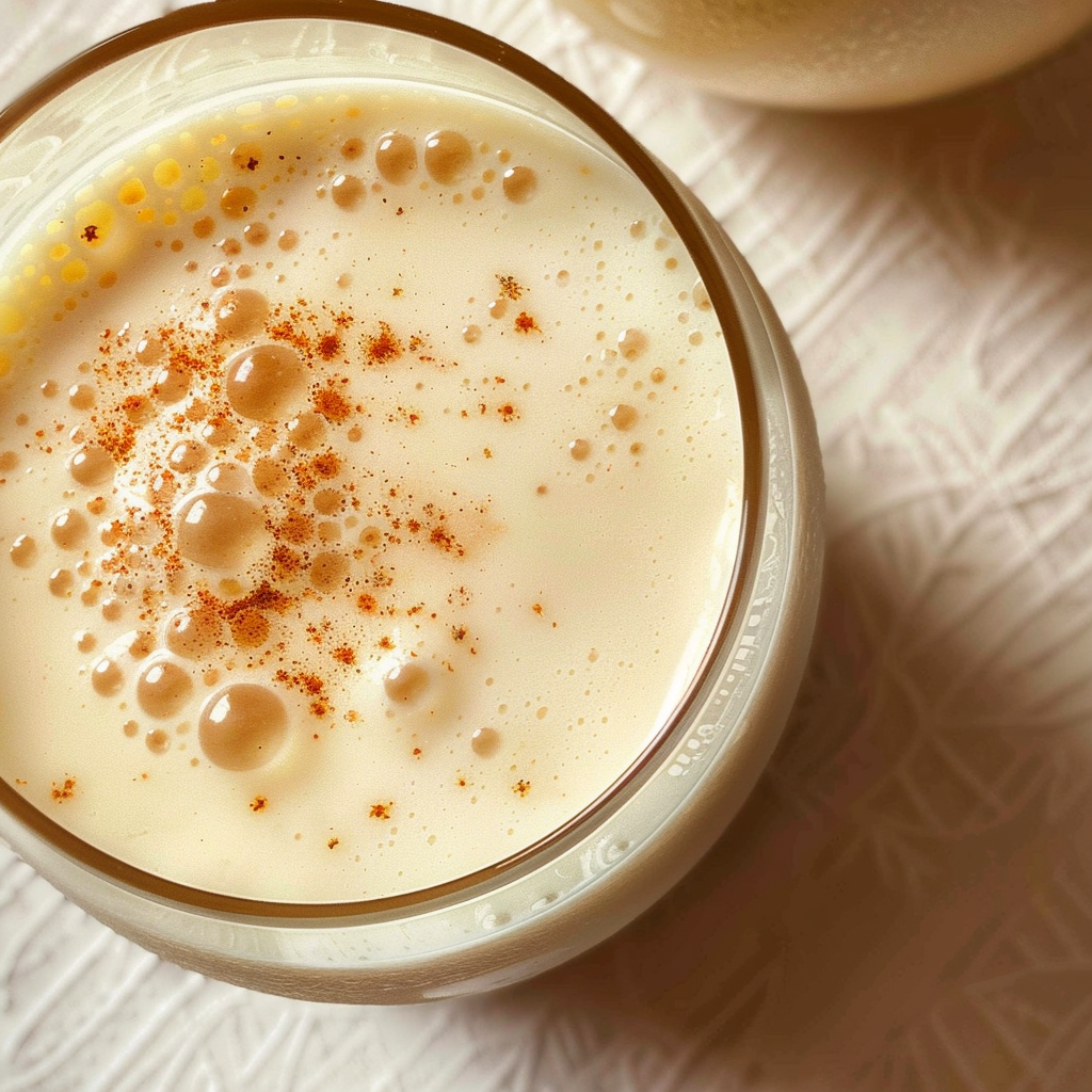 Creamy homemade eggnog