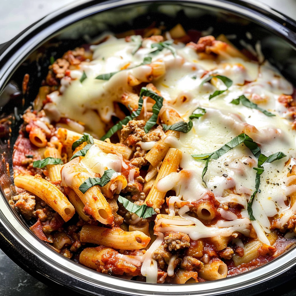 Crock Pot Baked Ziti