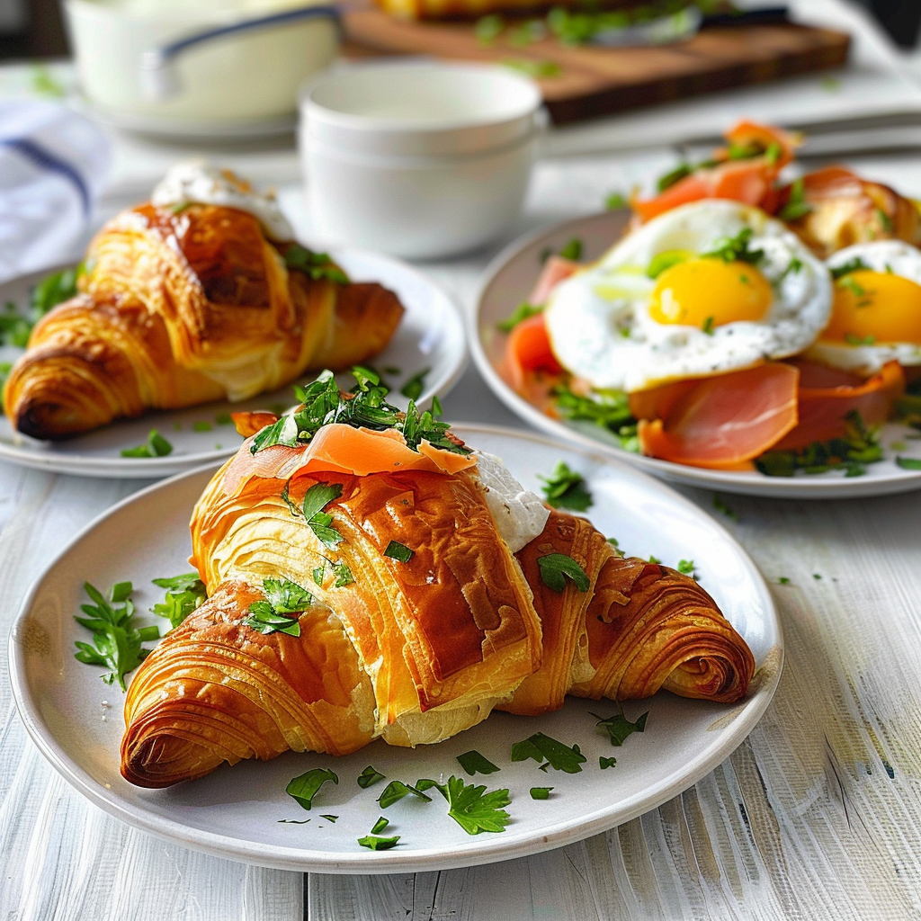 Egg & Trout Croissants Recipe: How To Make Egg & Trout Croissants