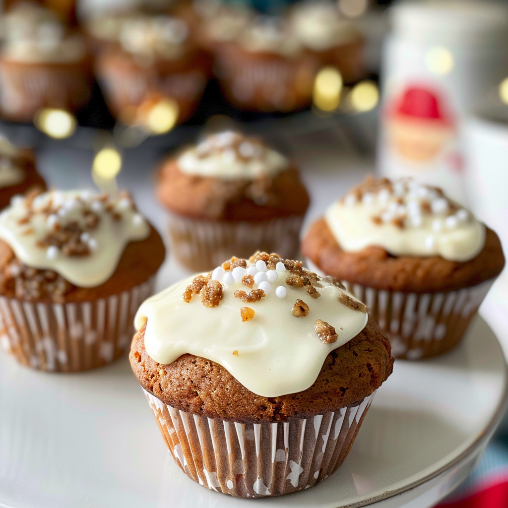 Gingerbread Muffins With Cream Cheese Icing