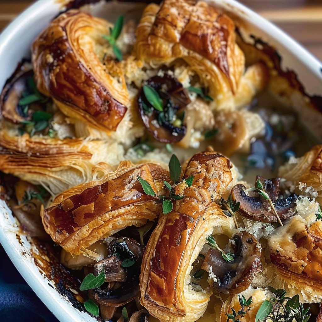 Herby Mushroom Croissant Stuffing