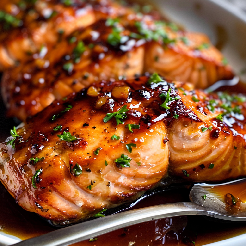 Honey Garlic Glazed Salmon