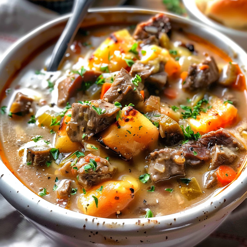 ONE POT Philly Cheesesteak Soup