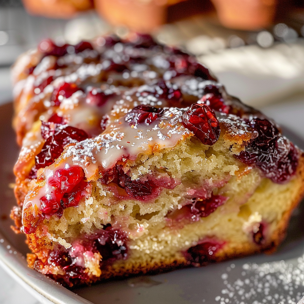 Orange Glazed Cranberry Bread