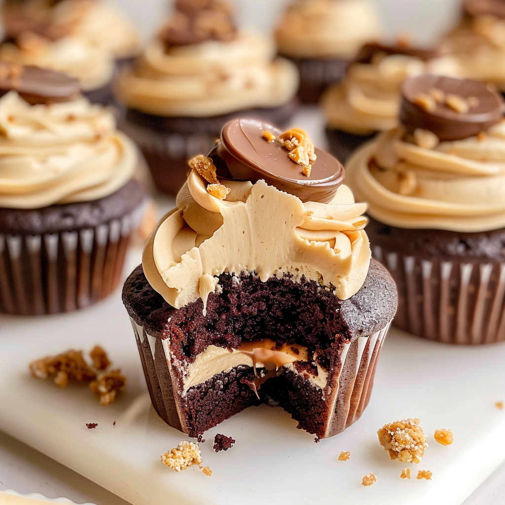 Peanut Butter Chocolate Cupcakes