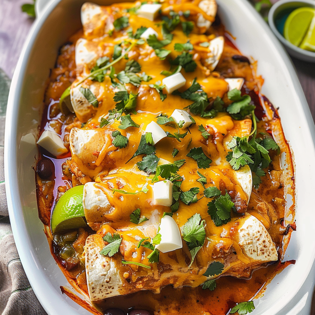 Slow Cooker Chicken Enchiladas