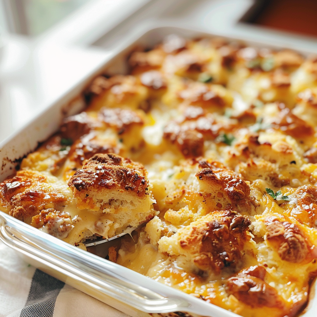 Breakfast Casserole with Biscuits