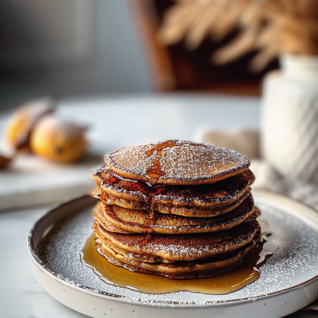 Fluffy Gingerbread Pancakes