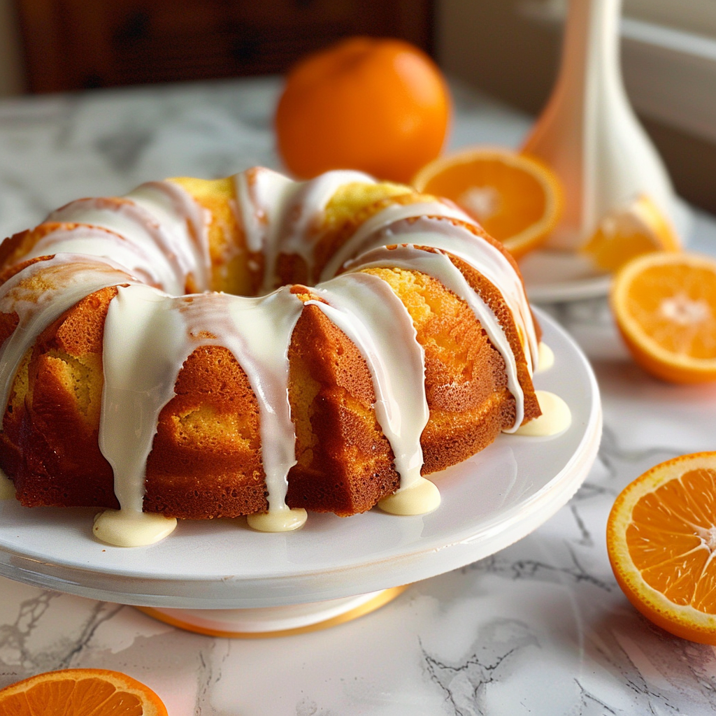 Glazed Orange Bundt Cake with Buttermilk