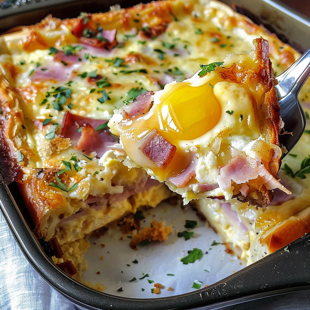 Ham Egg and Cheese Bake